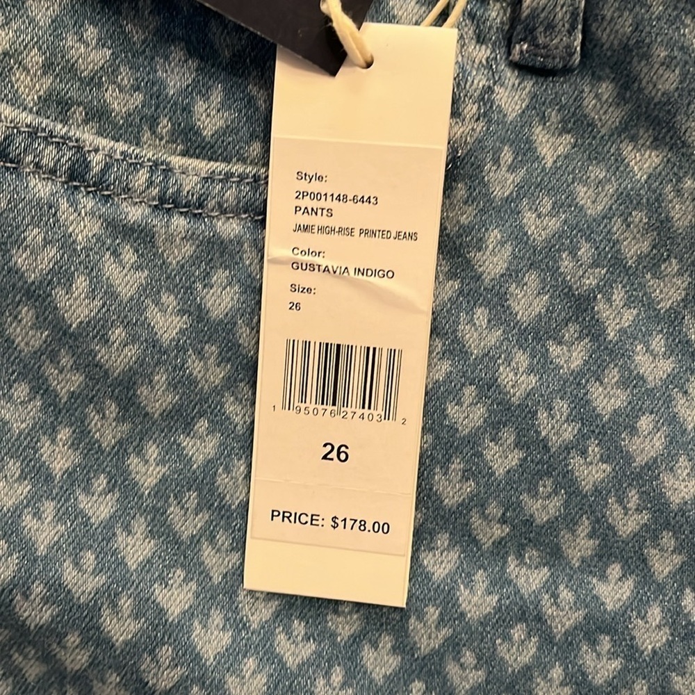 Vineyard Vines Jaime High Rise Printed Skinny Ankle Jeans Size 26 - Picture 4 of 9